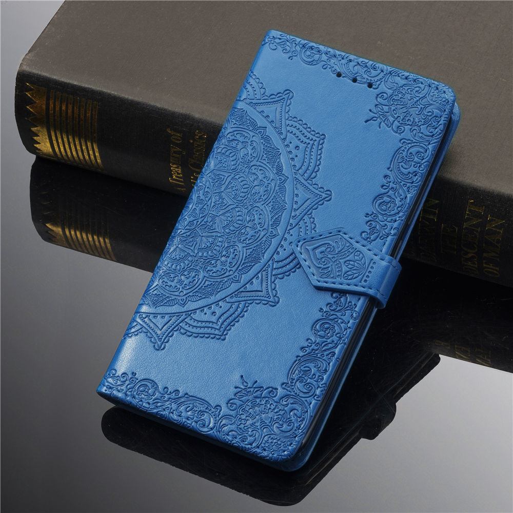 Multi Color Embossed Mandala Phone Flip Case For Huawei Honor7A/Y6 2018 P10lite Y3 2017/Y3 2018 mate20 pro mate20 lite