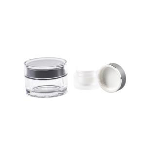 China Round Acrylic Double Walled Cosmetic Jars 5g - 100g Volume Lightweight wholesale