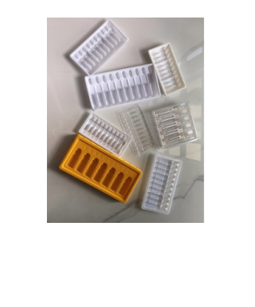 Food Plastic Blister Tray PP Flocking Gold Plated Silver Medicine Packaging Box Lining