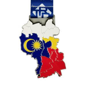 China Custom Map Medal Zinc Alloy Soft Enamel Award wholesale