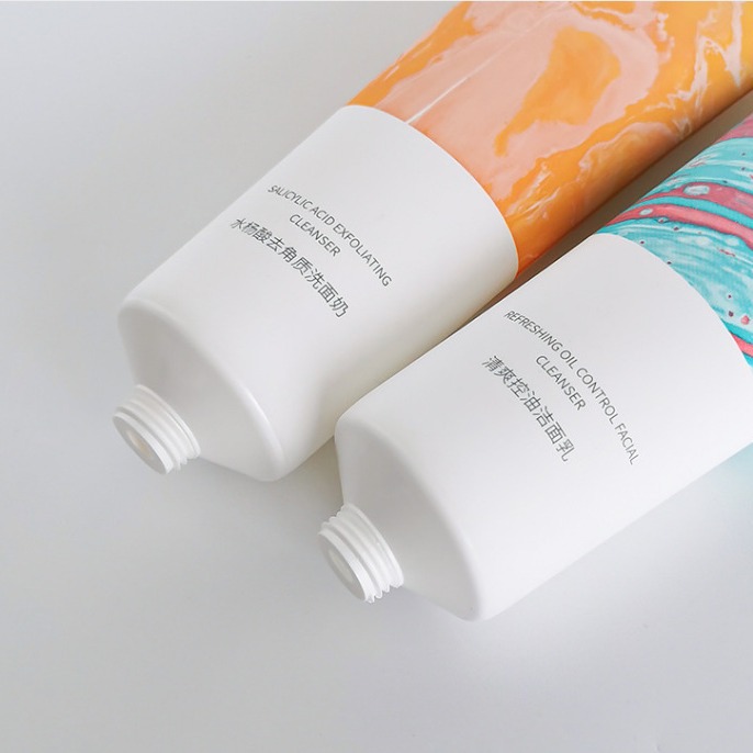 100ml Green Squeeze Tube Offset Printing Cosmetic Container with Screw Flip TOP Recycled Bioplastic Tube