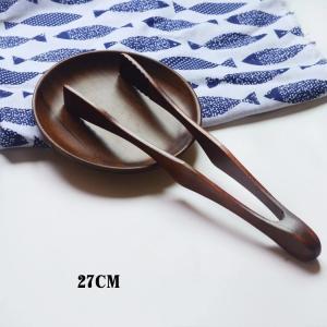 China 27cm Wooden Cooking Utensils Appetizer Kimchi Salad Serving Tongs wholesale