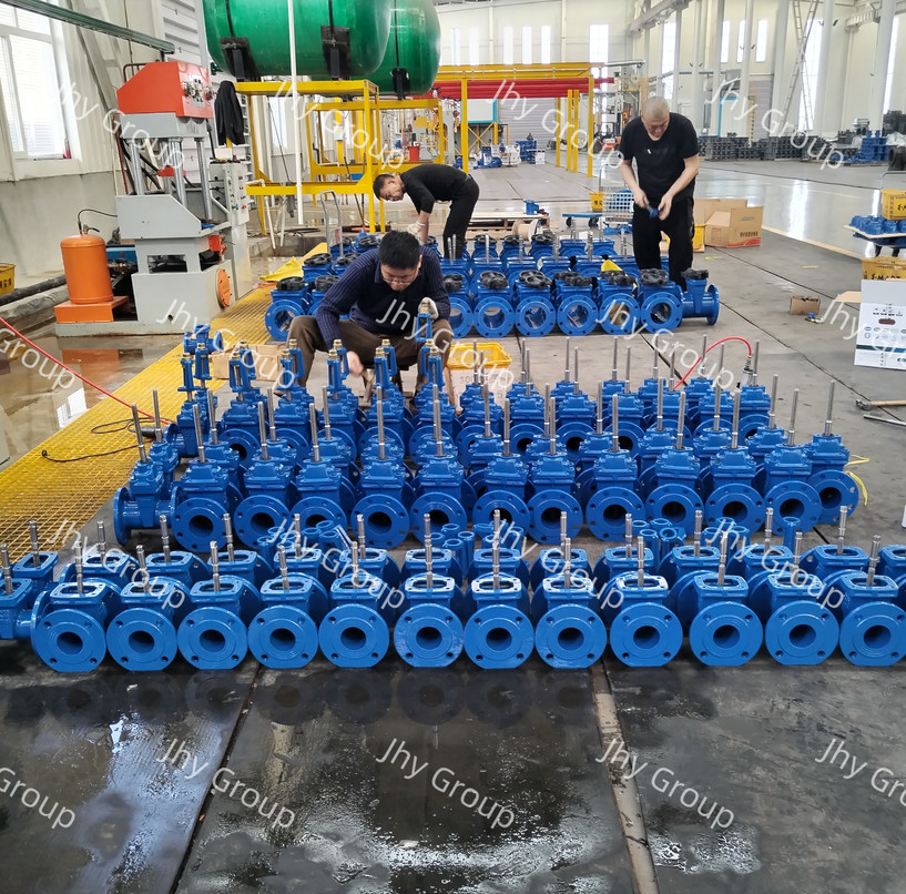 JHY Ductile Iron Gate Valve 2"-24'' Flange Ends For Water And Wastewater