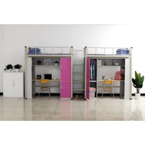 KEDA Width 90cm Double Bunk Beds With Storage Cabinet