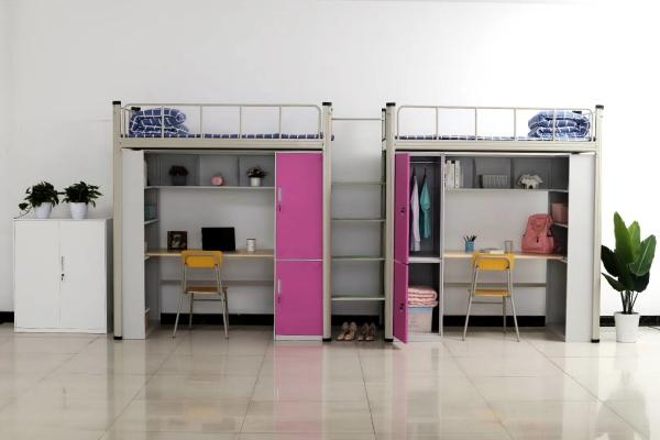KEDA Width 90cm Double Bunk Beds With Storage Cabinet