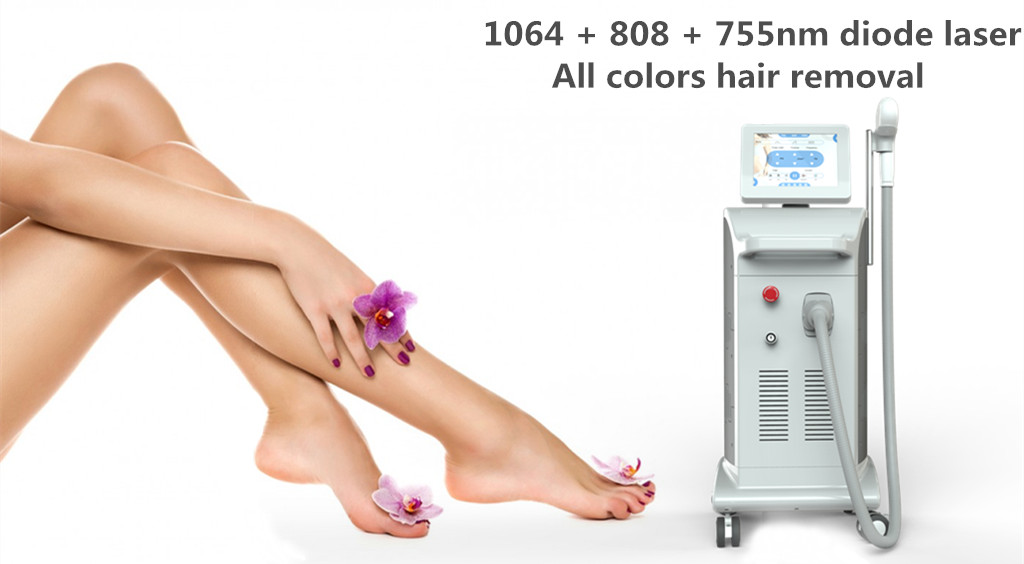 2018 free shipping laser 755nm laser 1064 nm 808 alexandrite hair removal machine