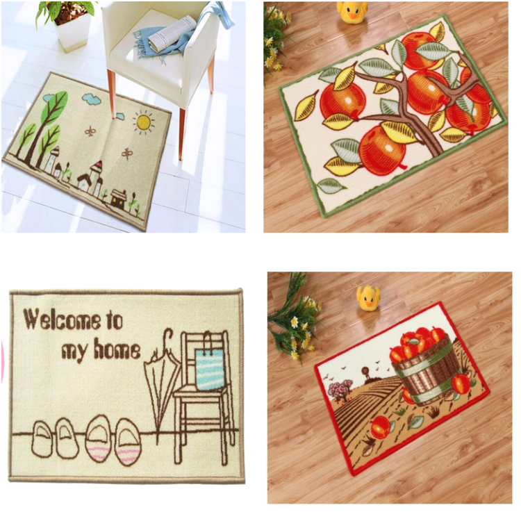 Mini Table Commercial Door Mats Anti - Slip Cafe Pattern Nylon Material