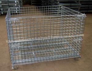 China Wire Mesh Foldable Storage Cage1200 X 800mm Material Handling Equipment wholesale