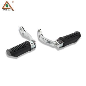 China GN125 Motorcycle Front Footrest Parts Aluminum Rubber Wide Foot Pegs For Distribution wholesale