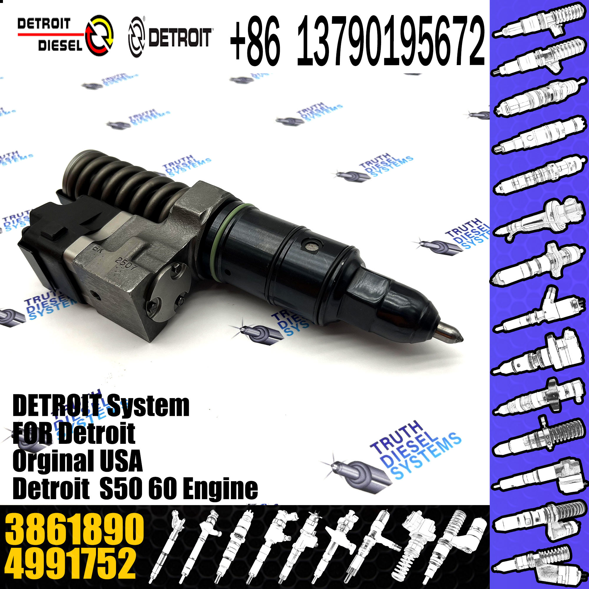 High Quality New Fuel Injector 5234785 3861890 4991752 for Diesel Engine S60
