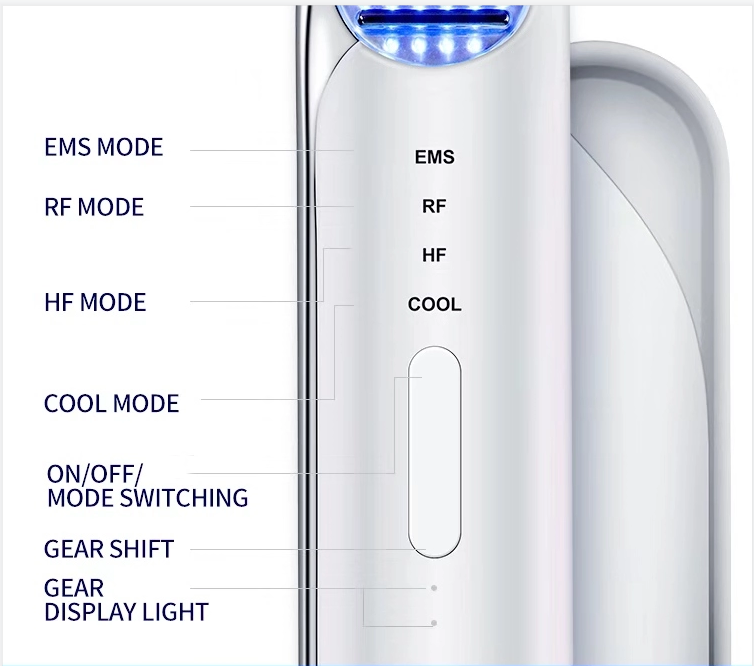 4 In 1 RF Face Lifting Skin Tightening Beauty Machine Galvanic Photon