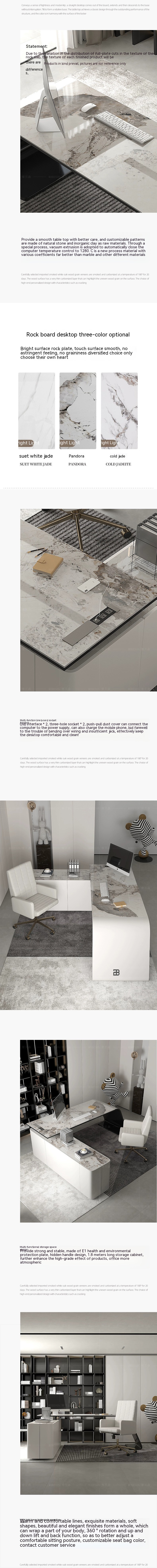 Office Desk Furniture Design for Home Executive Boss Luxury Grey Escritorio De Oficina