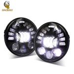 Aluminum 5.75 Inch High Beam Low Beam White Yellow Modified LED Headlight