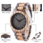 Luxury Brand Wood Watch Men Analog Natural Quartz Movement Male Wristwatches