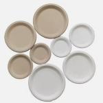 7 Inch Pulp Round Biodegradable Disposable Dishes Plates Freezer Safe