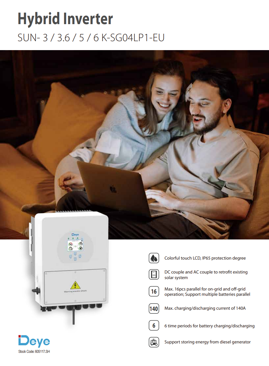 3.6kw Hybrid Solar Inverter Single Phase Wifi Mppt Solar Hybrid Inverter