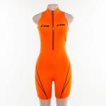 Sexy Sleeveless Bodycon Jumpsuit Turtleneck Zipper Spandex / Polyester Anti