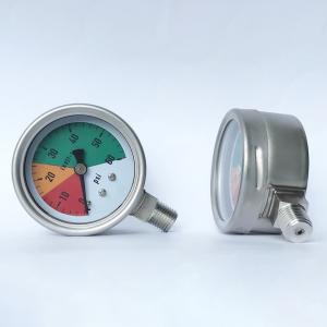 China 60 Psi SS 316 Bayonet Ring Pressure Gauge 2.5 Inches Glycerine Manometer wholesale