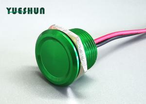 China Green Flathead 22mm 15cm Wire Momentary Piezo Touch Switch wholesale