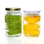 Bulk Round Transparent Glass Canisters Jar Glass Snack Containers For Honey Jam