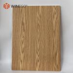 Noise Reduction Woodgrain Print PET Decorative Acoustic Panels 9mm Thick