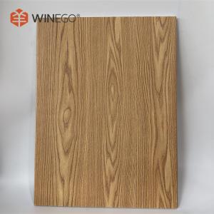 China Noise Reduction Woodgrain Print PET Decorative Acoustic Panels 9mm Thick wholesale