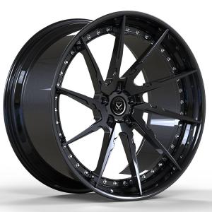 China Lamborghini Custom 20 Inch 2 Piece Big Lip Forged Wheel Rims 5x120 wholesale