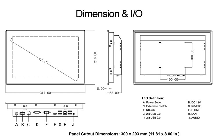 OEM Embedded Android Tablet Computers , RK3288 Aio Touch Screen Pc