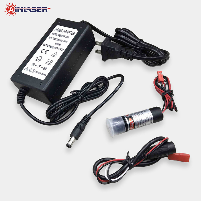 Powell Lens Well-Distributed Uniform Line Laser Module 520nm 30mW Focus Adjustable for Machine Vision Inspection