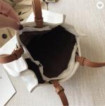 Women Customized Reusable Bags Canvas Tote Bag 10oz With Leather Handles