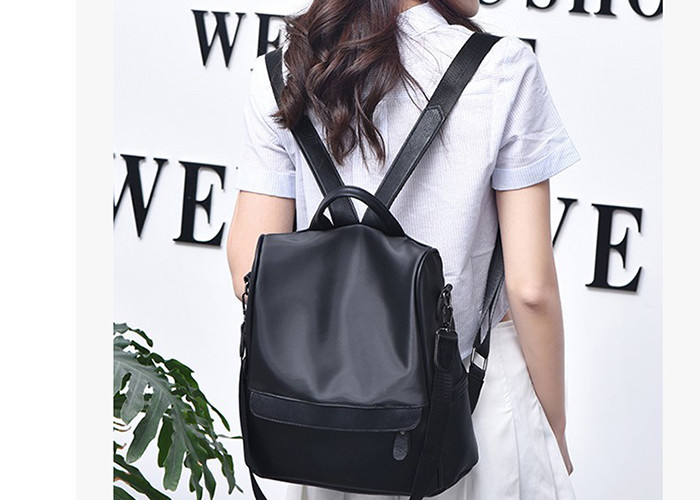 2019 new student backpack black grey large capacity travel bag lady's bag