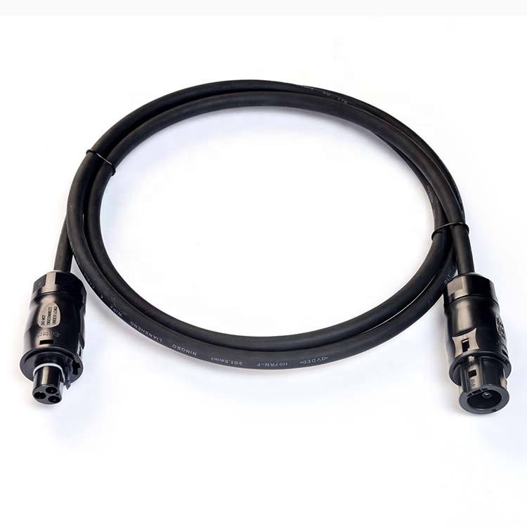 CEE/16 3 Prong Schuko Plug Male End Type Power Cord H07RN-F IP44 for Solar Panel Inverter Heavy Duty and Waterproof