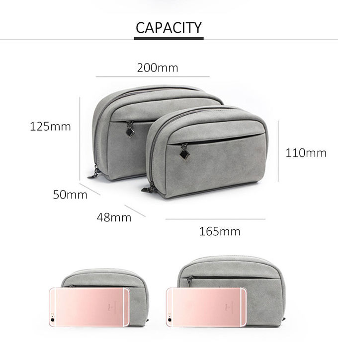 L16.5*D4.8*H11 Cm Shake Proof Blank PU Cosmetic Bag