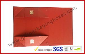China Foldable Magnetic Rigid Gift Boxes / Foil Wine Paper Gift Box wholesale