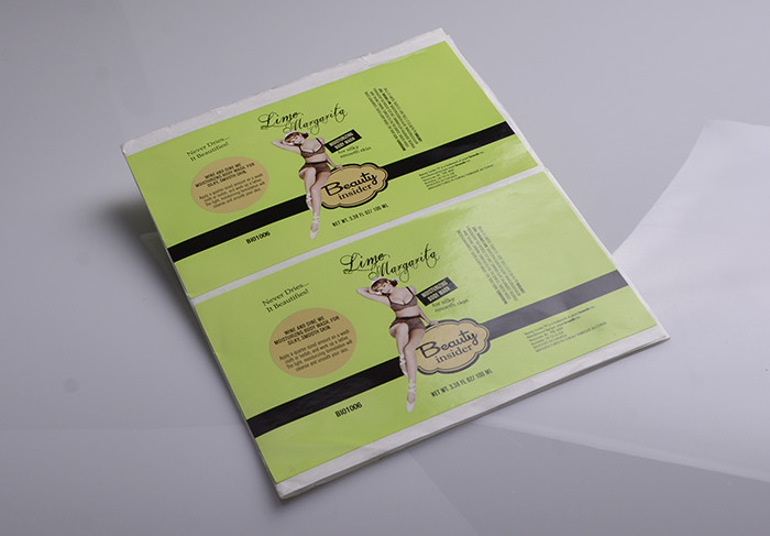 Printing custom waterproof adhesive sticker labels for bodywash bottle packaging