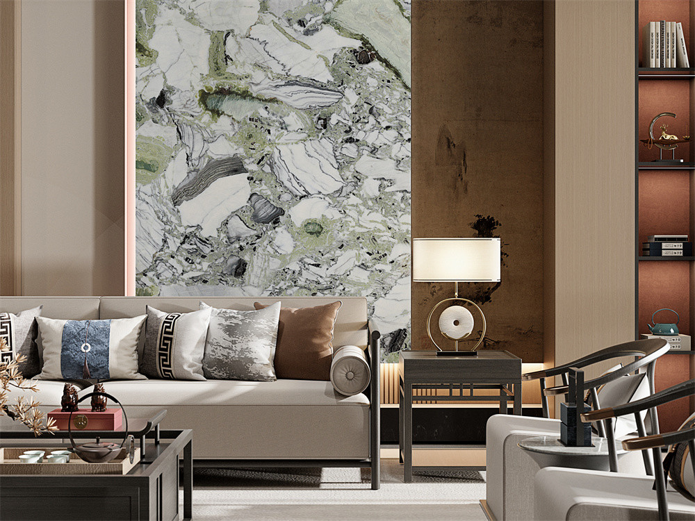 Inside Wall Marble Slabs And Wear-Resistant 160x320cm Porcelain Sintered Stone Slabs For Living Room