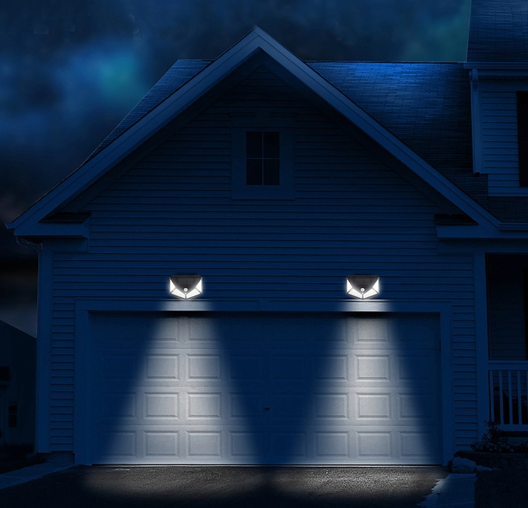 Integrated Solar Energy 100 LED IP65 Outdoor Solar Wall Lamp Wireless With Motion Sensor
