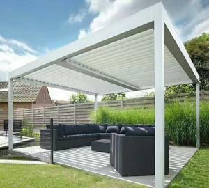 China Powder Coated 2.0mm Motorized Louvre Roof Aluminum Pergola wholesale