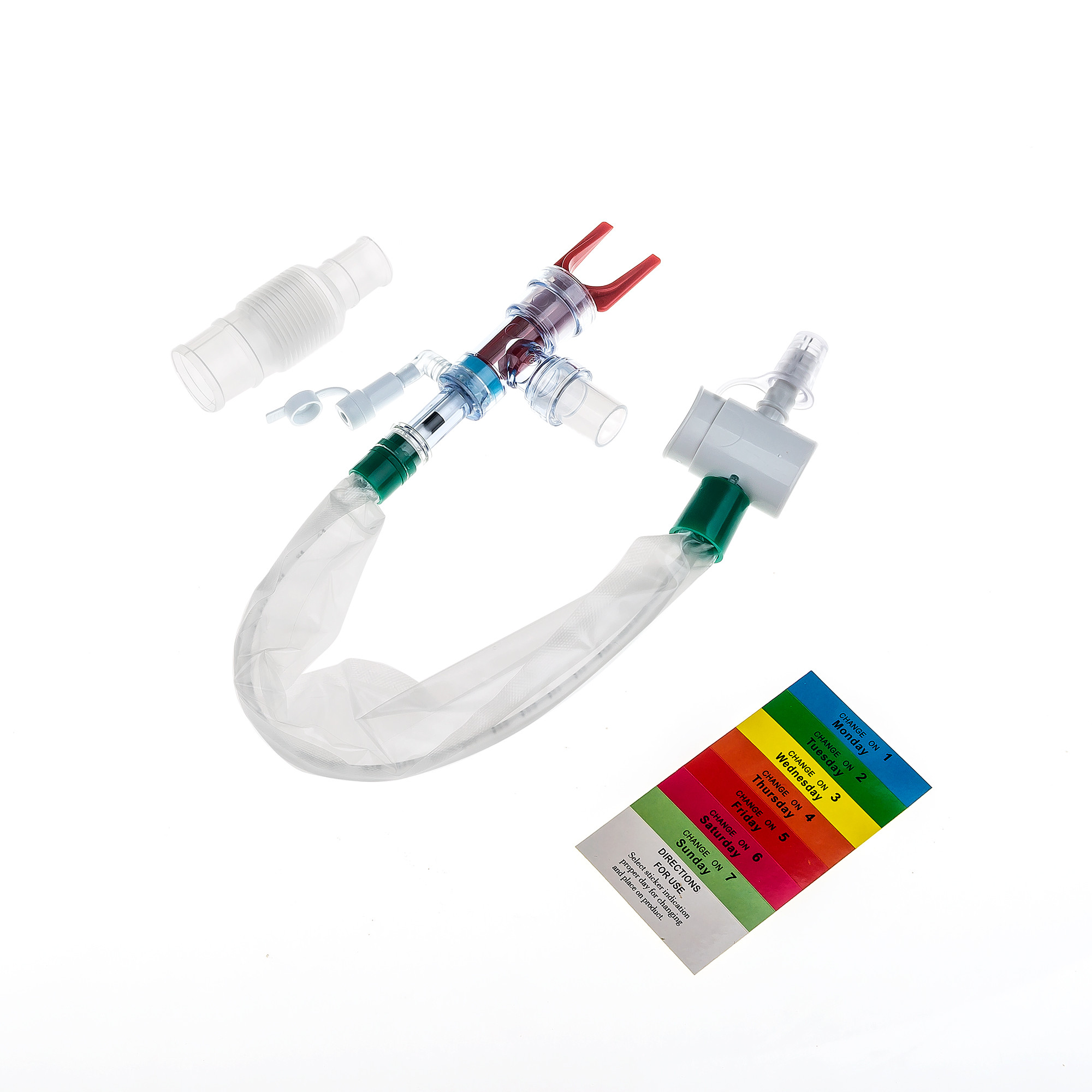 72H Adult Type Closed Suction Catheter Green Color Code