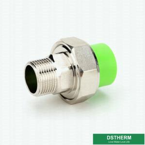 China Polypropylene Green Ppr Pipe Accessories Male Threaded Union Size 20-110 Mm wholesale