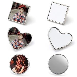 China Custom Metal Blanks Sublimation Badge Sublimation Lapel Badges wholesale