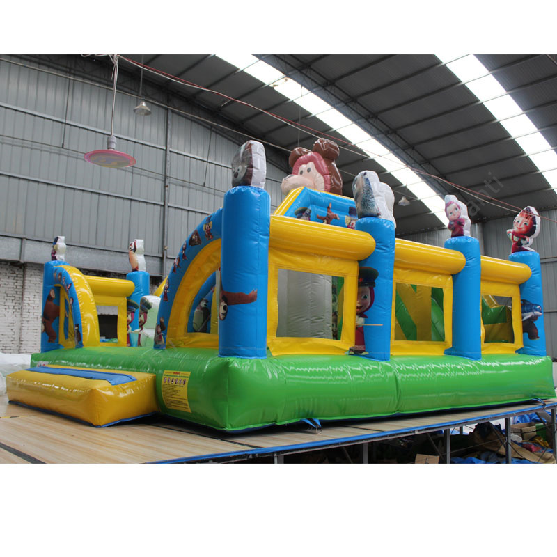 Outdoor Fun Unisex Commercial Pvc Inflatable Bounce House Jumper with Slide Combo