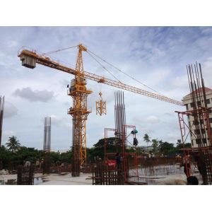 China QTZ125 ( 6015 ) Construction Tower Crane 60m Boom Length and Split Mast Section wholesale