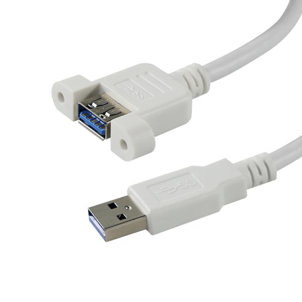 USB 3.0 Panel Mount Extension Cable Male to Female 3ft 4ft 5ft