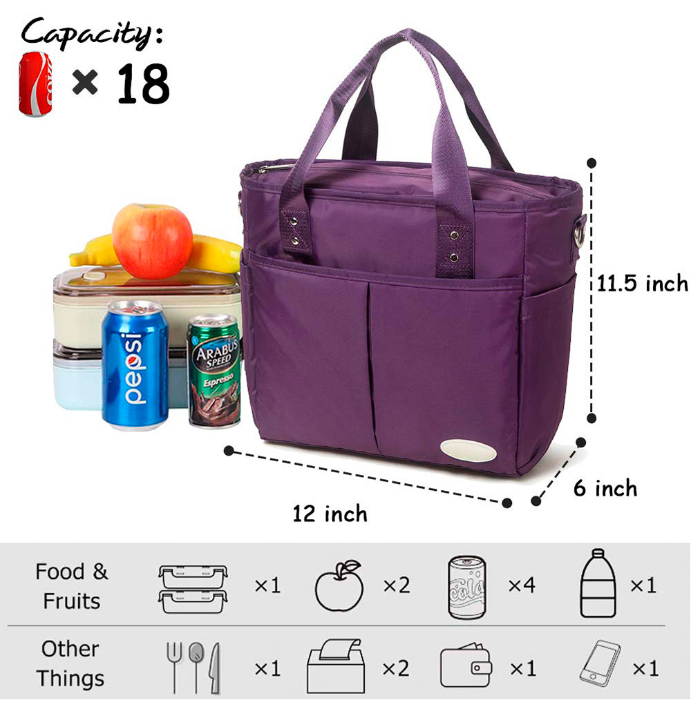Water Resistant Oxford Thermal Lunch Bag For Work