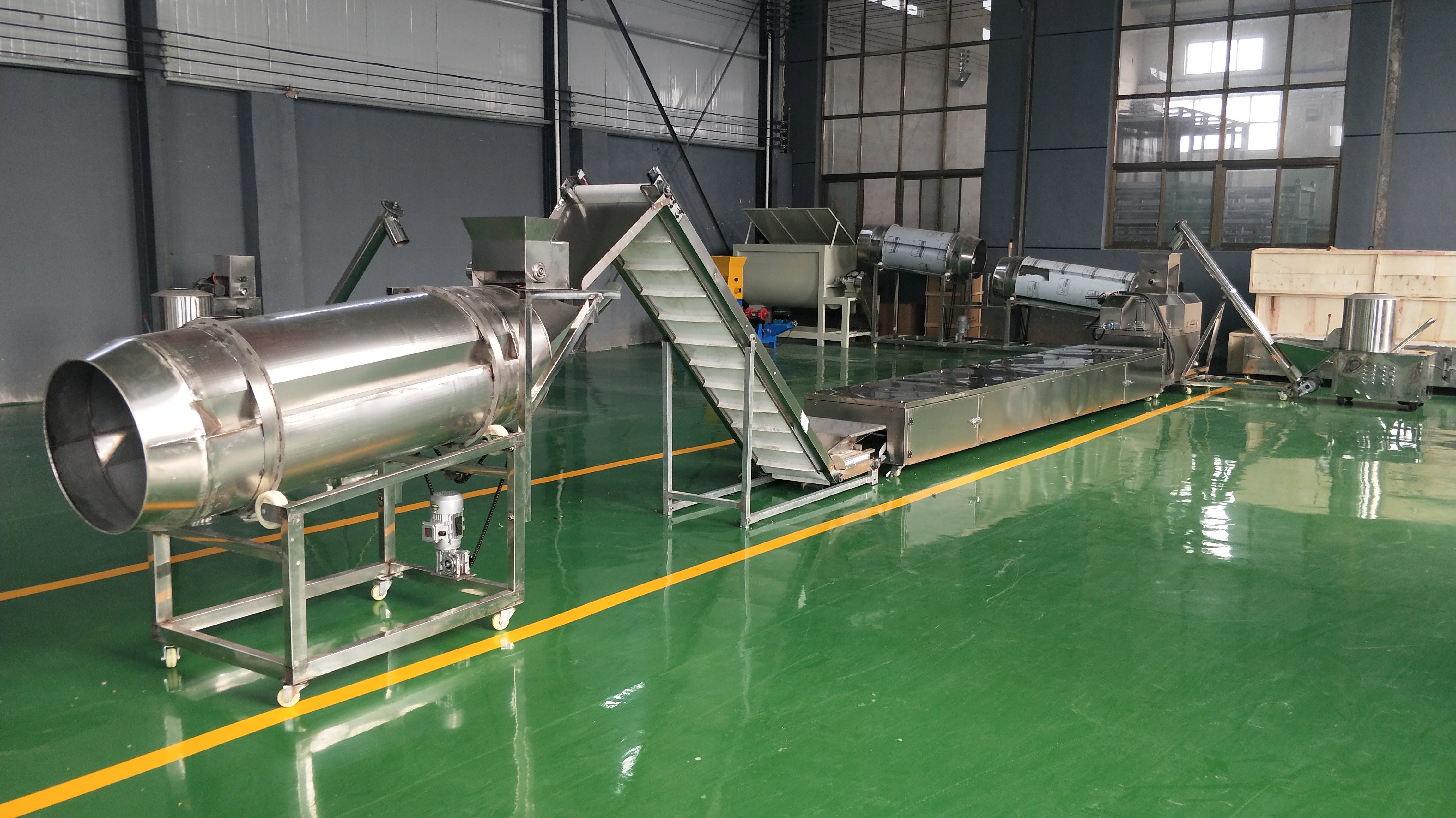 5.5kw Animal Feed Pellet Production Line Floating Fish Poultry Feed Production Line
