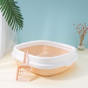 China Zoopollo 4L Large Semi Closed Litter Box With Scoop Purple Green wholesale