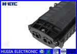 Horizontal Fiber Optic Splice Closure , Outdoor Fiber Enclosure Black Color