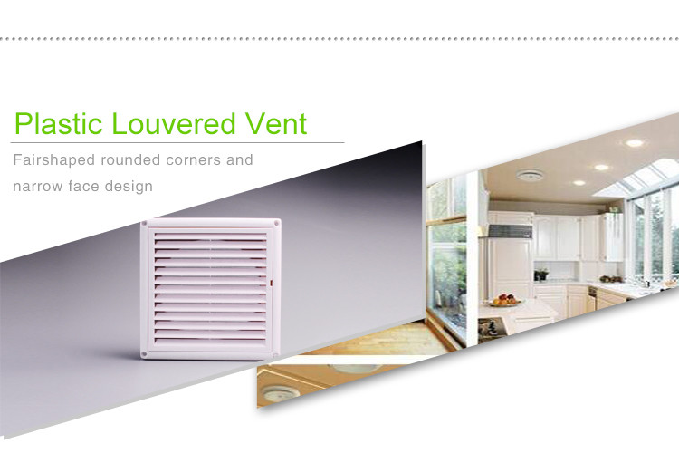 Ventilation Plastic Cover Air Vent Louver Cover With Mesh