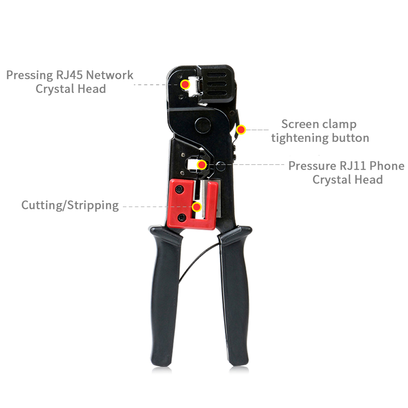 8261 Network Tool Kit Hand Crimper 4P 6P 8P For Crimping Stripping